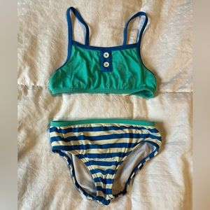 Mini Boden 2pc Girls Swimsuit